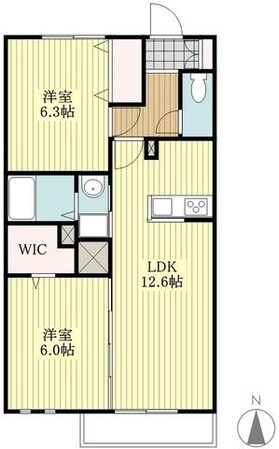 コーポ津久井VIの物件間取画像